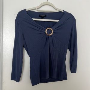 Blue Context 3/4 Sleeve Shirt